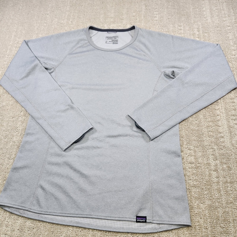 Patagonia Capilene Sweatshirt Women Small Midweight Crew Baselayer Gorpcore Gray